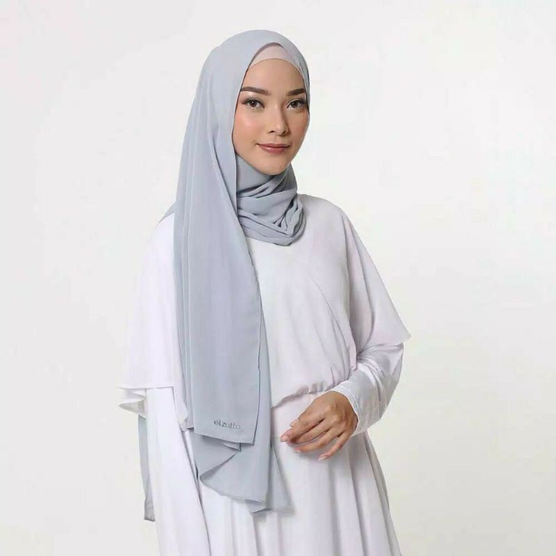 Pashmina pasmina Elzatta Selvia Anindita Abu muda polos Hijab Jilbab