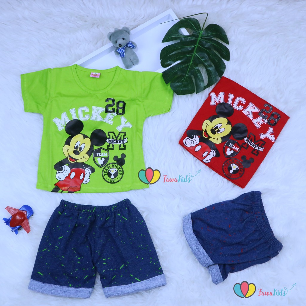 Setelan Devano uk Bayi-3 Tahun / Export Class Set Baby Boy Anak Laki Celana Lengan Bahan Kaos