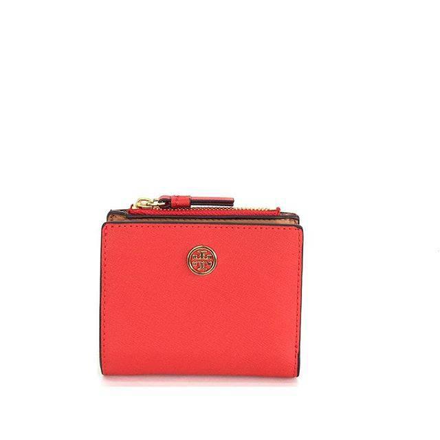 Tory Burch Robinson Pebbled Mini Wallet