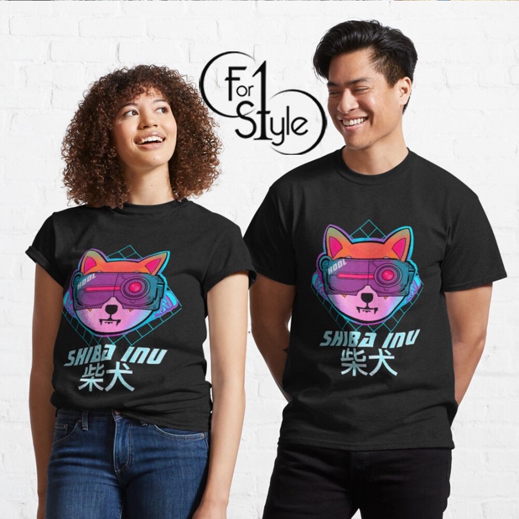 Baju kaos distro premium Cyberpunk shiba inu