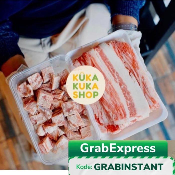 

Steak | Bundling Beef Wagyu Saikoro 500Gr + Us Shortplate Beef Slice 500Gr