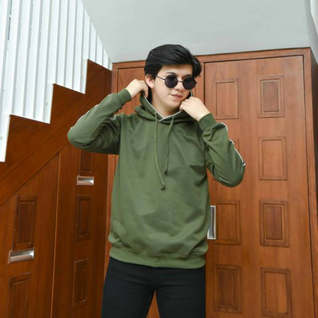 Sweater Pria Hodie List Hodie Fleece
