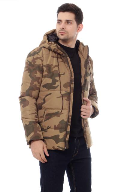 Jaket puffer army tebal - jaket parusut - jaket musim dingin