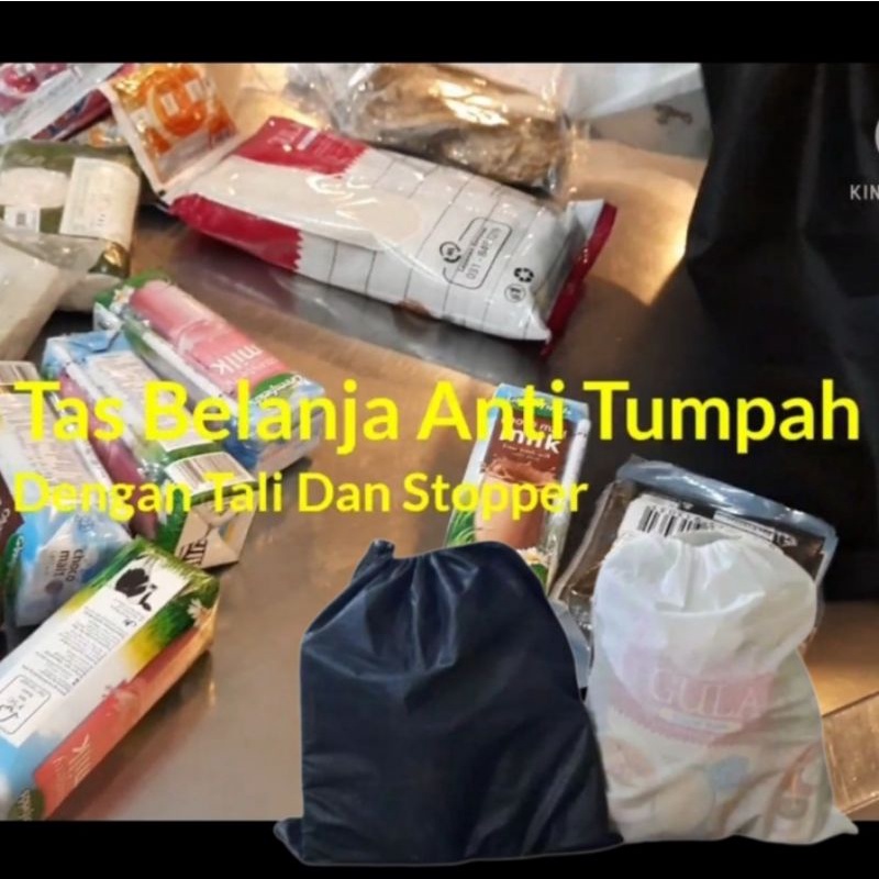 Tas Belanja Anti Tumpah Kain, Kantong Belanja Kain, Shopping Bag, Pouch, Dustbag Polos