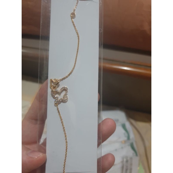 Gelang rantai kupu butterfly HWT 375 8k emas asli gold kado fashion