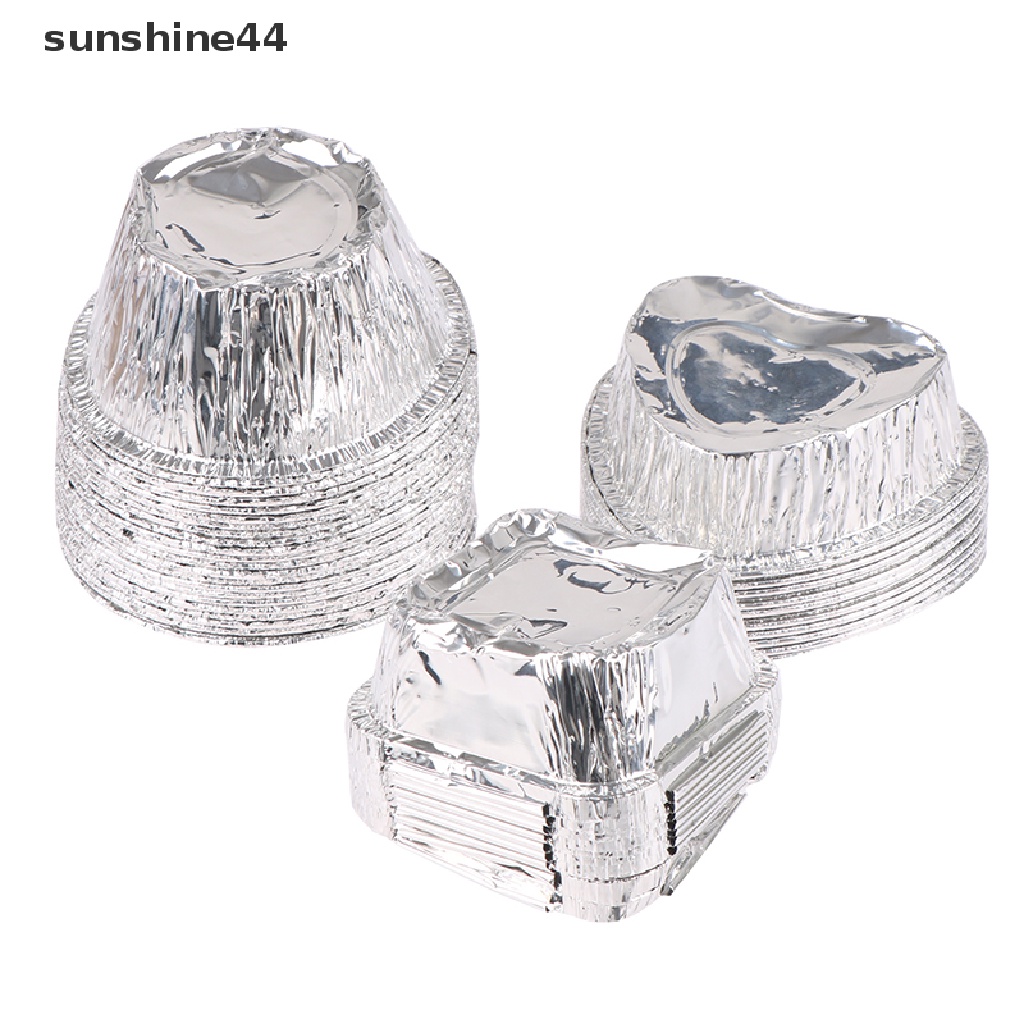 Sunshine 10Pcs Cetakan Egg Tart Mini Bahan Aluminum Foil