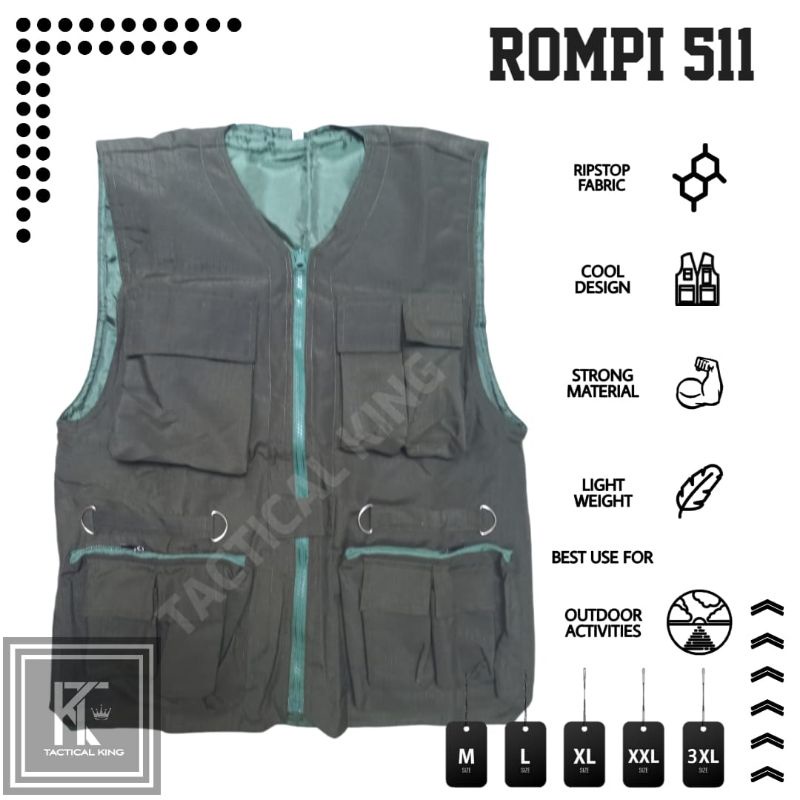 Rompi Motor Vest Pria Anti Angin Dan Air Multifungsi Korea Style Premium Quality