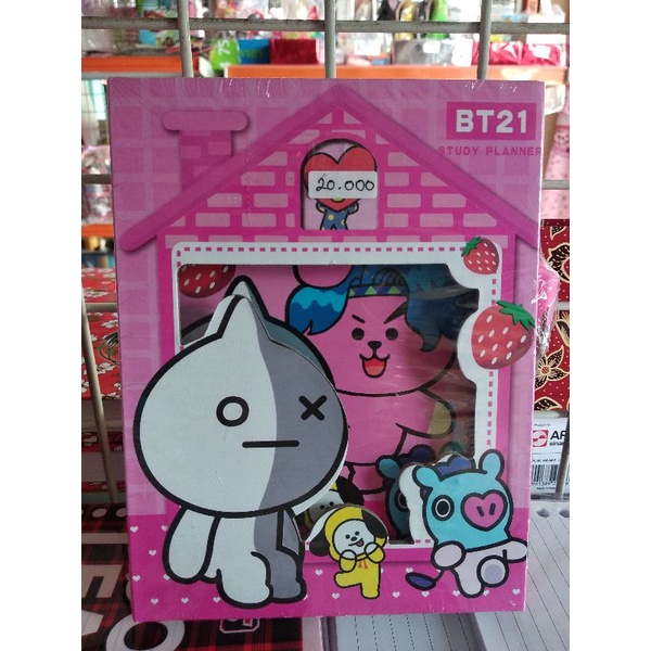 

Diary Box BT21 Hello Kitty dengan Kunci dan Gembok/ buku Catatan Lucu/ buku Diary