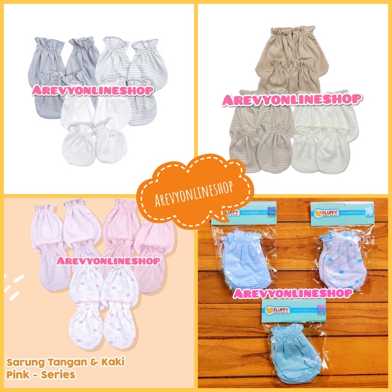 Fluffy / Gorillux - 3 Pcs Sarung Tangan Bayi Kaos Kaki Baby Newborn STK Bayi Sartaki Perlengkapan Bayi Newborn