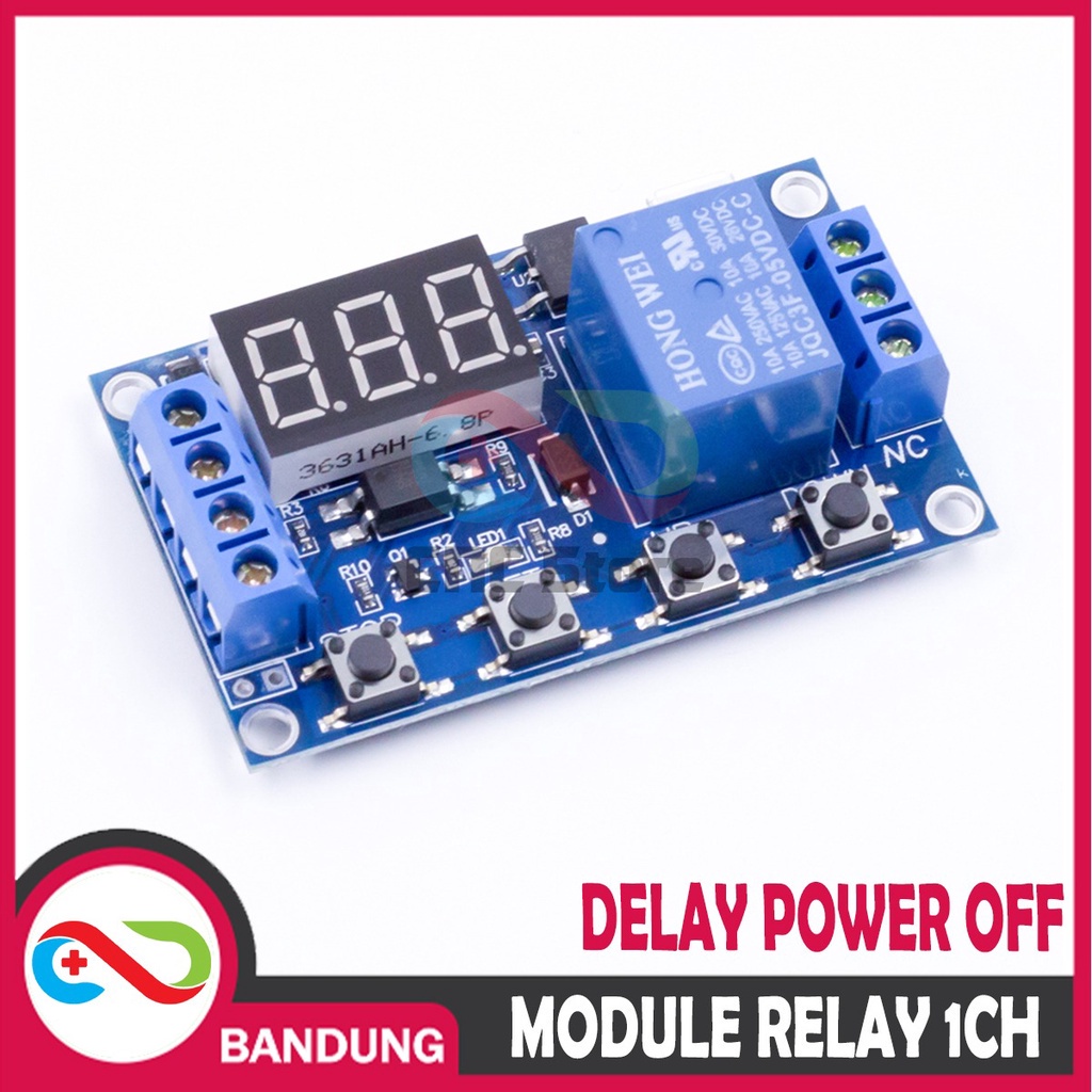 RELAY TIMER DISPLAY MODULE 1 CHANNEL DELAY POWER OFF