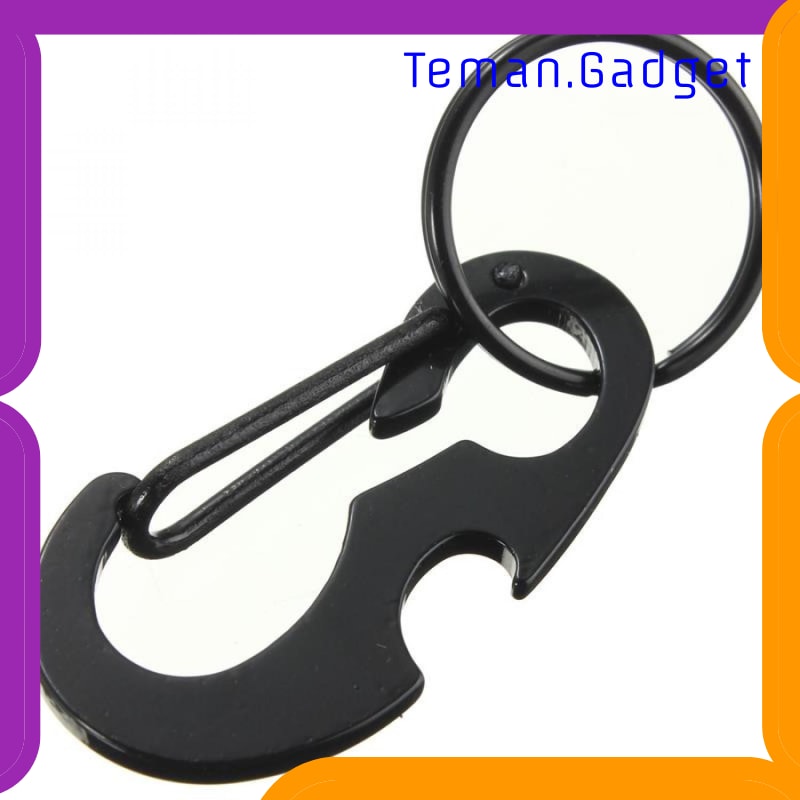 TG-ID001 BLACK BEETLE EDC CARABINER STAINLESS STEEL WITH BOTTLE OPENER - XT-11