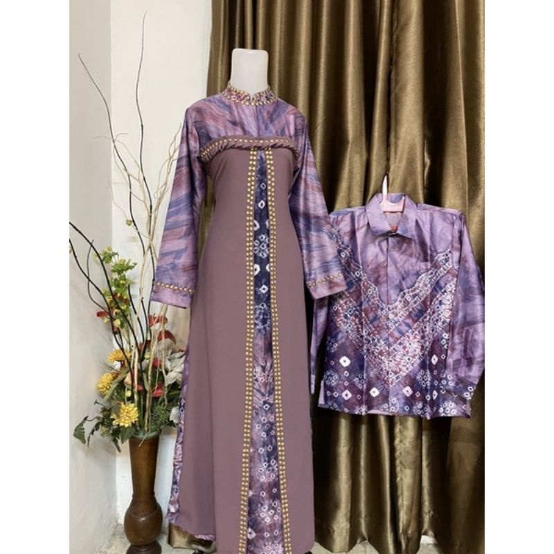 Gamis Jumputan Khas Palembang/Couple Kemeja Gamis/Jumputan Original