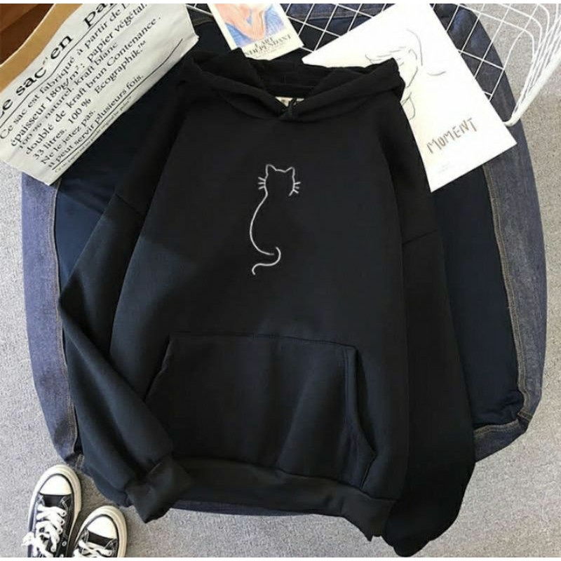 S - XXXXXL(6XL) Jaket Meaw Hoodie meow BIGSIZE Hoodie MEAW KUCING CUTE MEONG Wanita JUMBO OVERSIZE