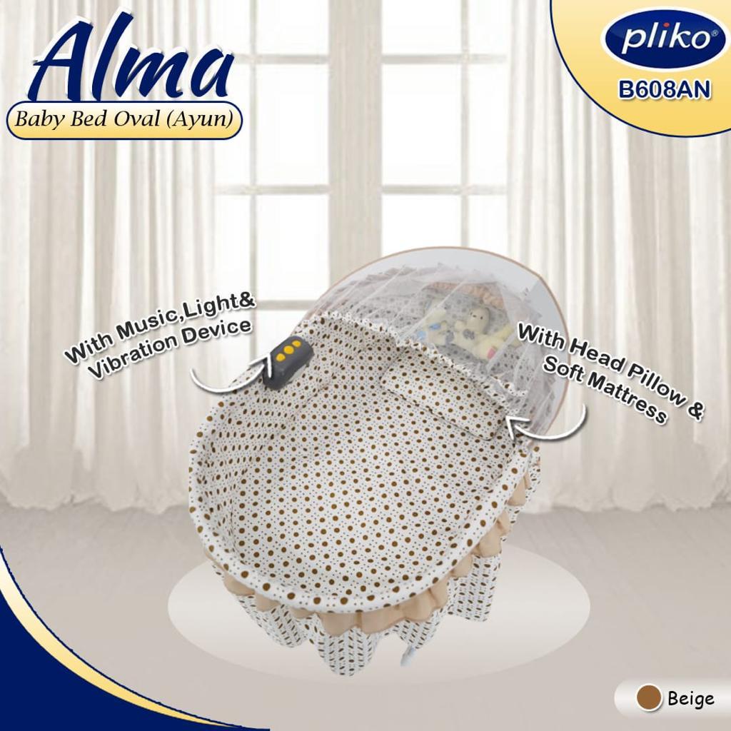 Pliko Baby Bed Oval Alma B608AN / Box Bayi