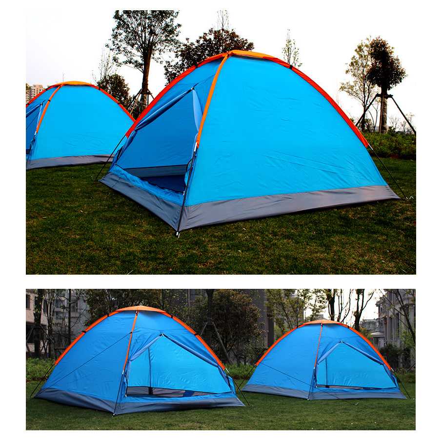 Tenda Camping Outdoor Kapasitas 4 Orang Double Layer Frame Fiber