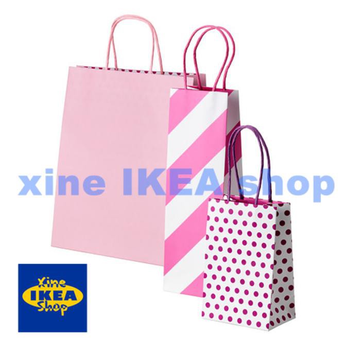 

Ikea Framstalla Tas Kado Pink 3 Pcs