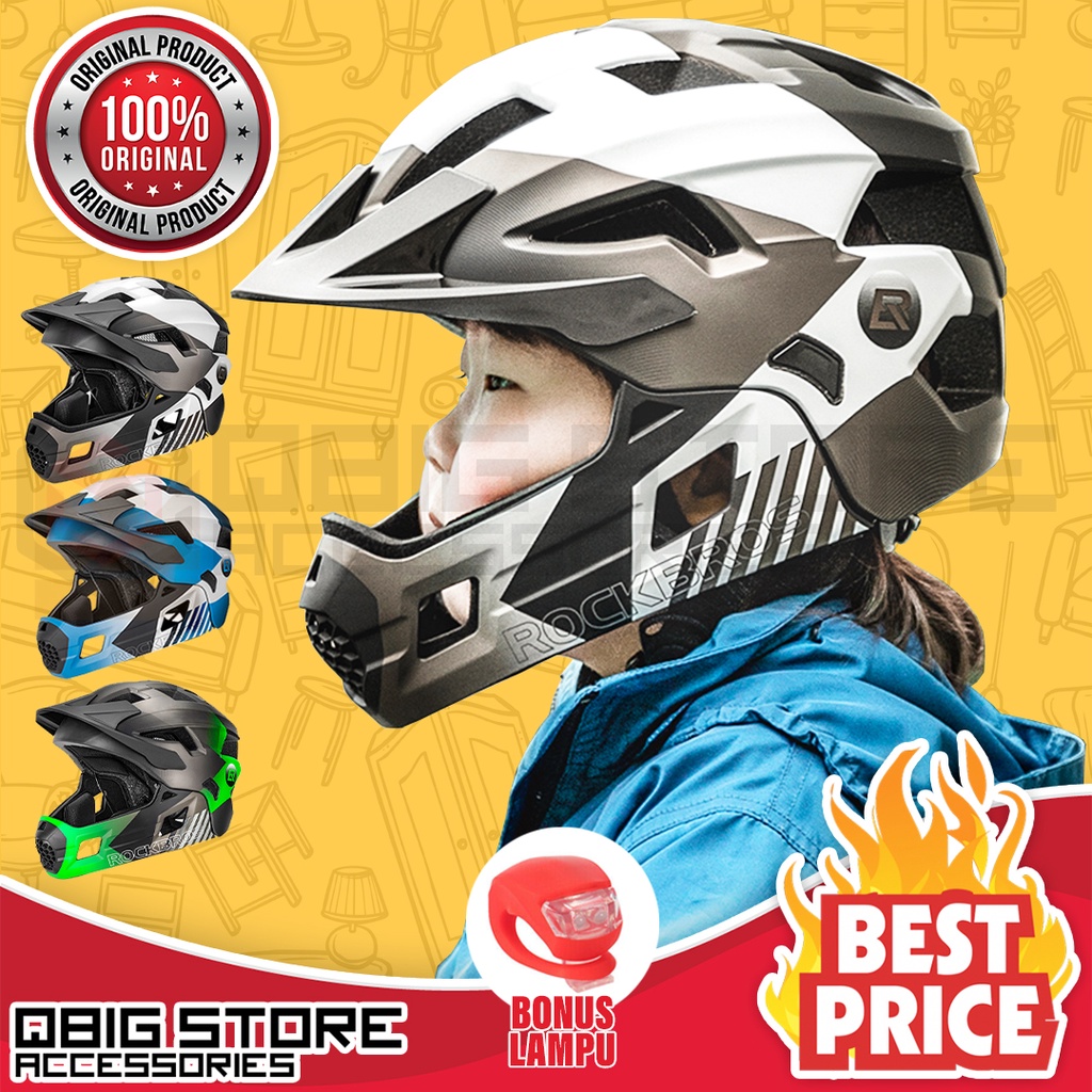 Jual Helm Sepeda Anak Rockbros TS-61 Kids Cycling Fullface Helmet ...