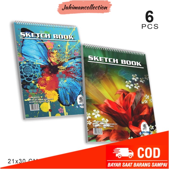 

✨ BISA COD ✨ Bamboo Sketch Book Ukuran A4 [6 Pcs]