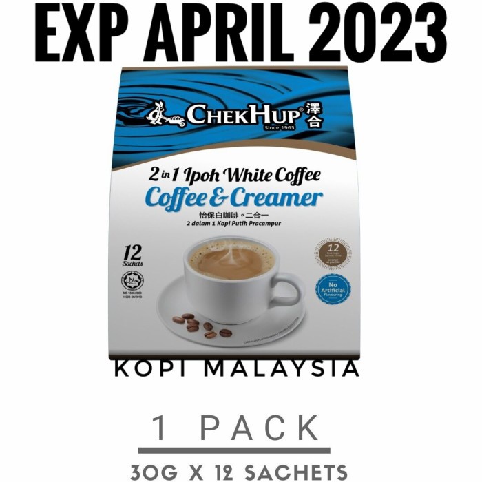 

⭐BISA COD⭐ Check Hup 2in1 Ipoh White Coffee Kopi Check Hup Ipoh White Coffee 2in1