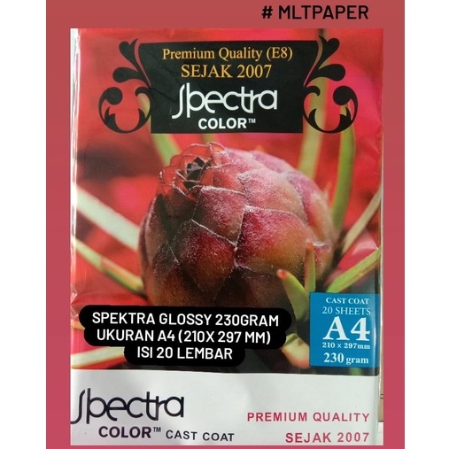 

Spectra kertas foto 230 gram a4 glossy