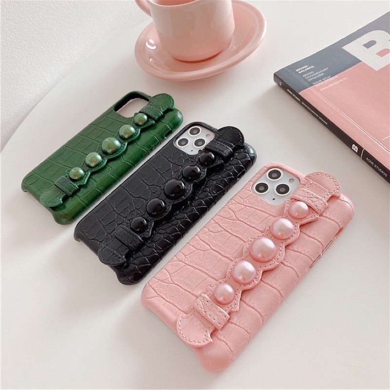 Pearl Grip Leather Case Iphone 11 11pro 11promax SE2 7 7+ 8 8+ X Xs Xr XsMAX 11 pro max