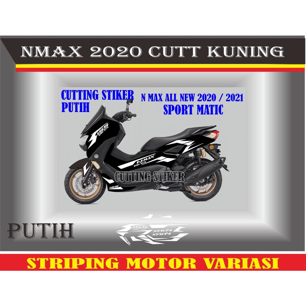 striping stiker cutting motor nmax 2020 cutt kuning 2