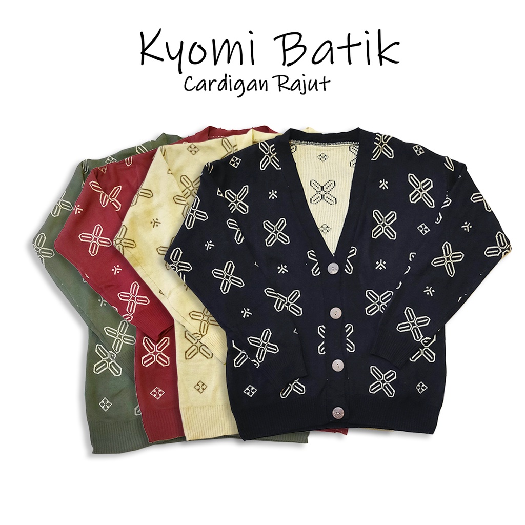 Zahra Cardigan Rajut Wanita Fit To XL KYOMI BATIK Kardigan Rajut Premium