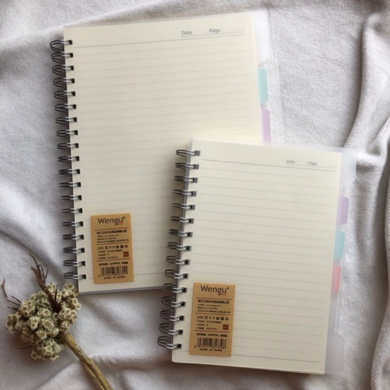 

Notebook Ring Spiral Polos Wengu Buku Diary A5 A6 B5 Buku Catatan Hard Cover Tebal Transparan