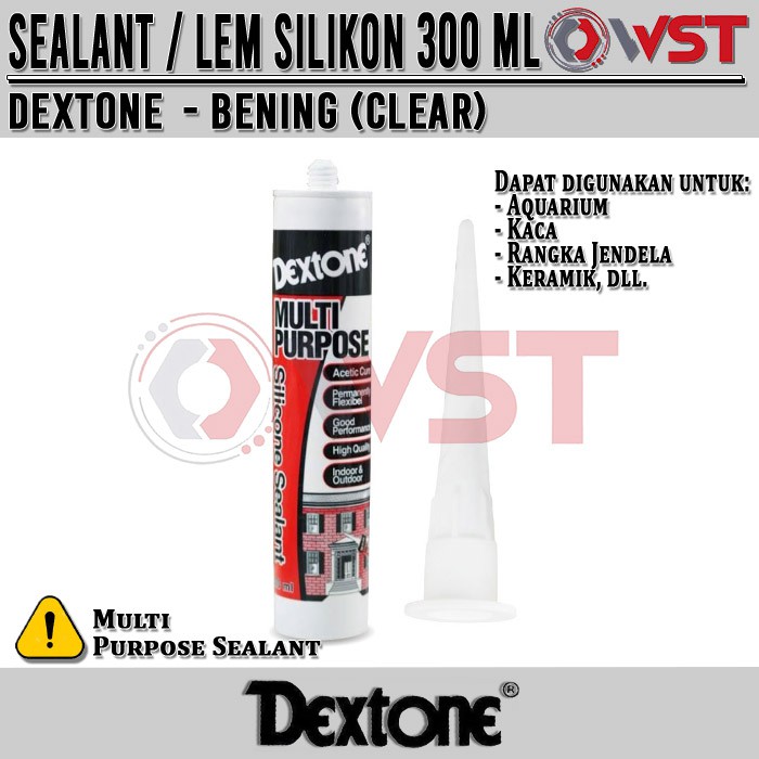  LEM  SILIKON CLEAR BENING DEXTONE LEM  KACA Sealant 