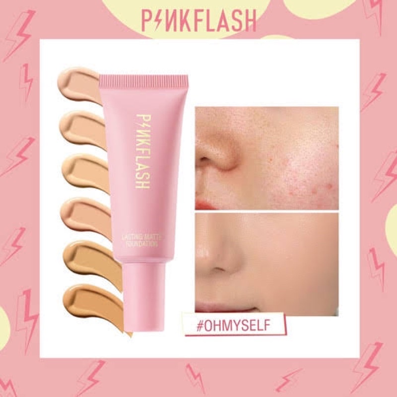 [pn] PINKFLASH LASTING MATTE FOUNDATION PF-F03 25G | PINKFLASH FOUNDATION // pink flash liquid foundation tube