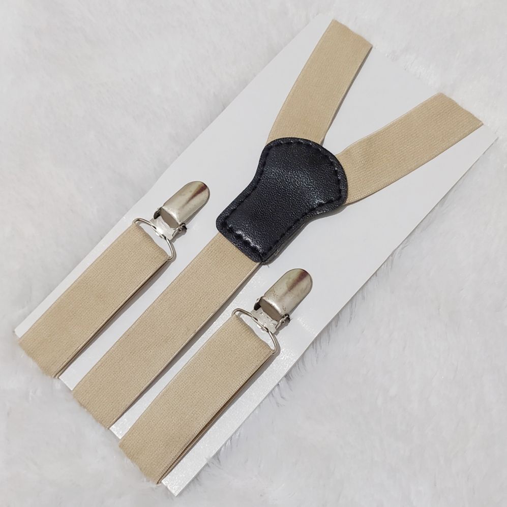 SUSPENDER BRETEL DEWASA PRIA WANITA TALI KODOK MODEL JOJON-Krem pir