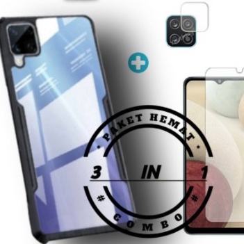 Case Clear / Case Vision Shockproof Transparent For SAMSUNG Galaxy M33 Casing Transparant / Tempered