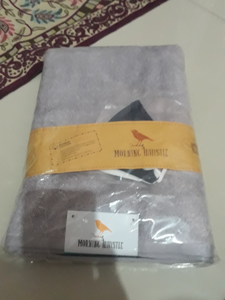 Terry Palmer Handuk Mandi Dewasa Jumbo Bagus Murah Morning Whistle Bamboo Cotton Towel Azura 70x135