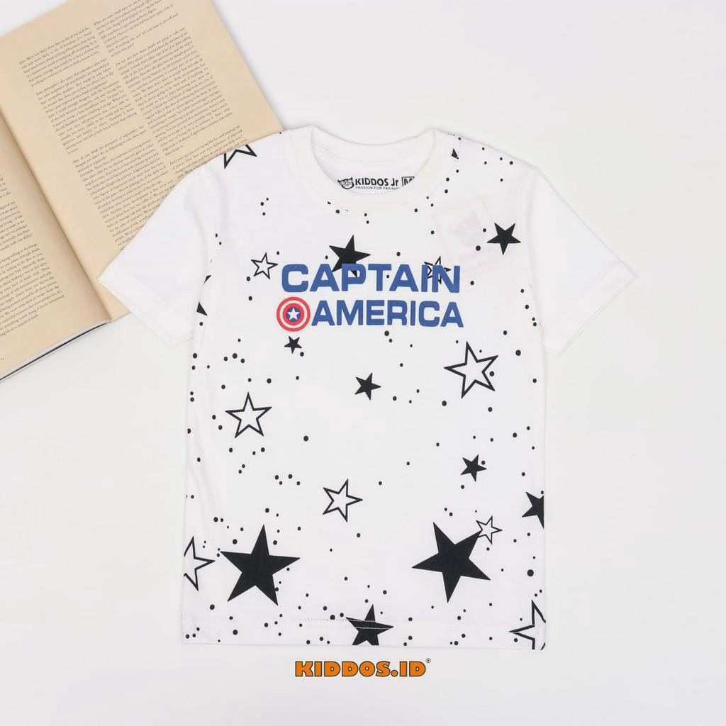 Setelan Kaos Anak Celana Pendek Chino Cargo Anak Laki Laki CAPTAIN AMERICA KIDDOS.ID