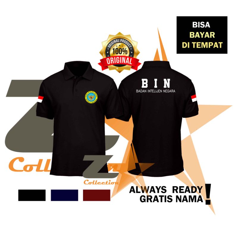KAOS POLO BIN / KAOS BADAN INTELIJEN / KAOS KEMENTERIAN
