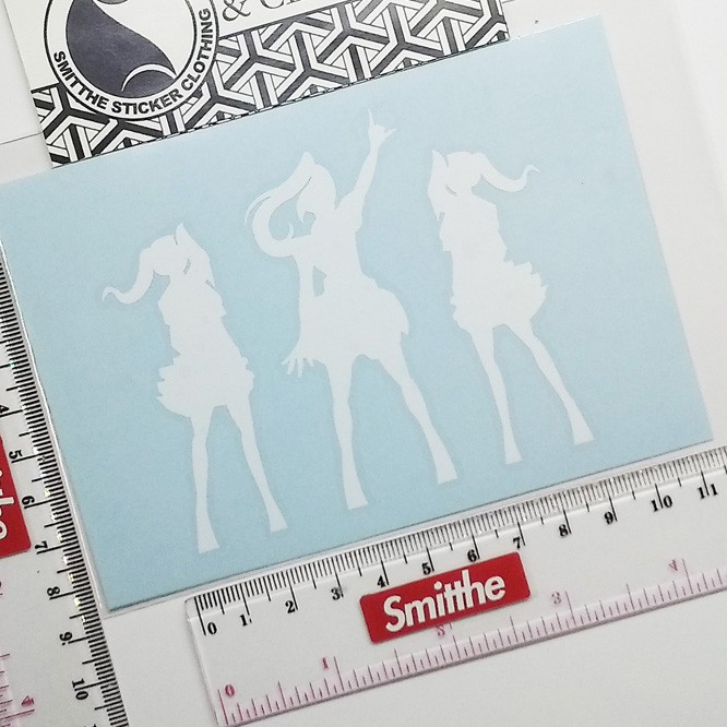 Stiker BabyMetal Member Siluet Cutting Sticker Silhouette Su Yui Moa untuk aksesoris Motor Mobil