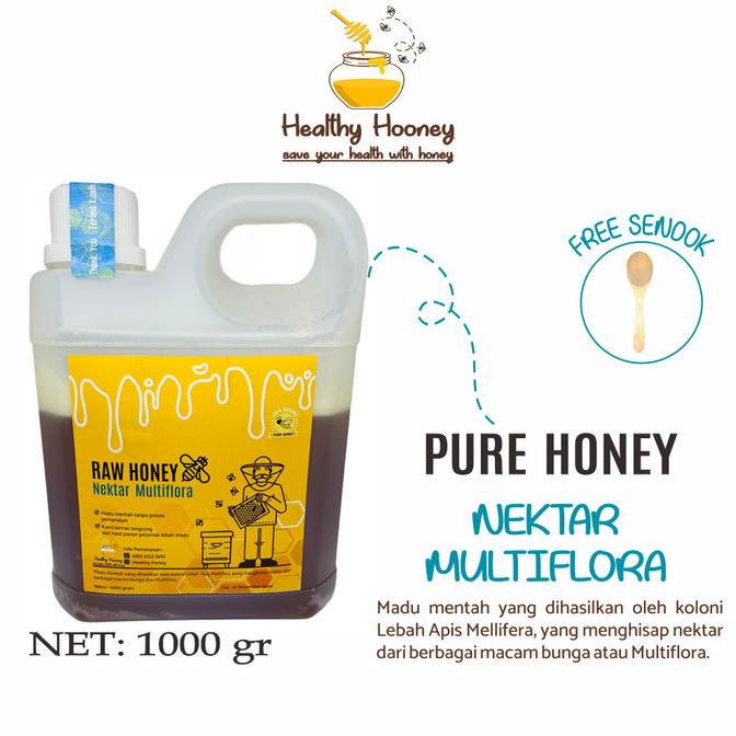 

Diskon Madu Murni Mentah Asli Multiflora Alami Raw Honey 1Kg Healthy Honey Diskon