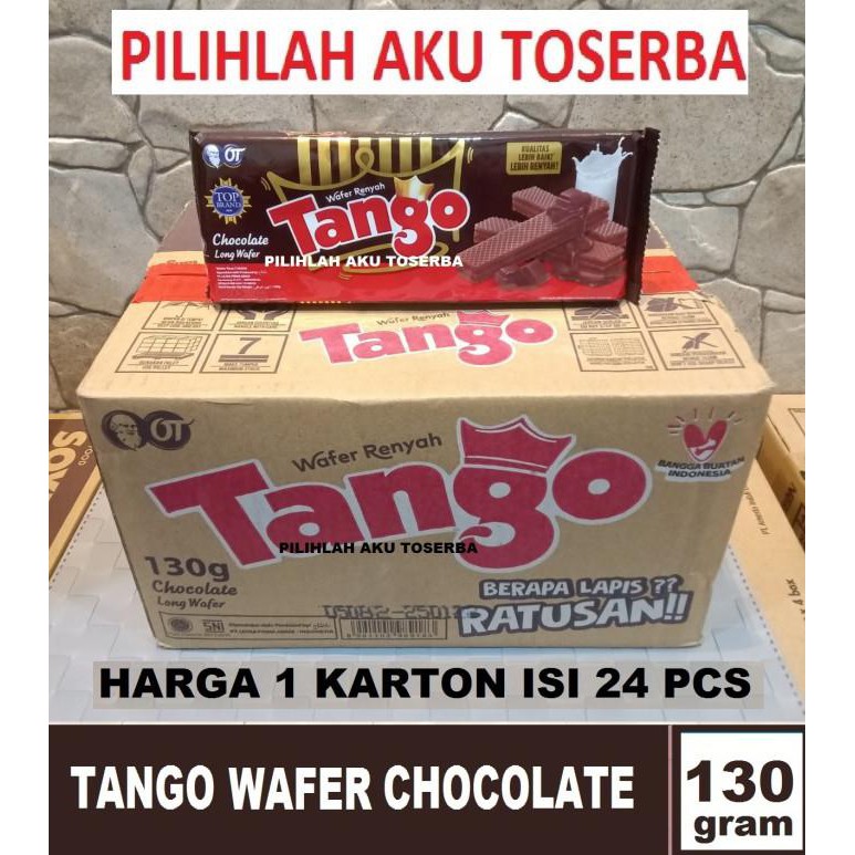 

PROMO TANGO WAFER CHOCOLATE 130 GR - ( HARGA 1 KARTON ISI 24 PCS )