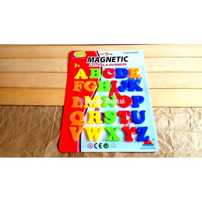 DIJAMIN ASLI  Mainan Magnet Huruf Besar / Alphabet ABC Magnet