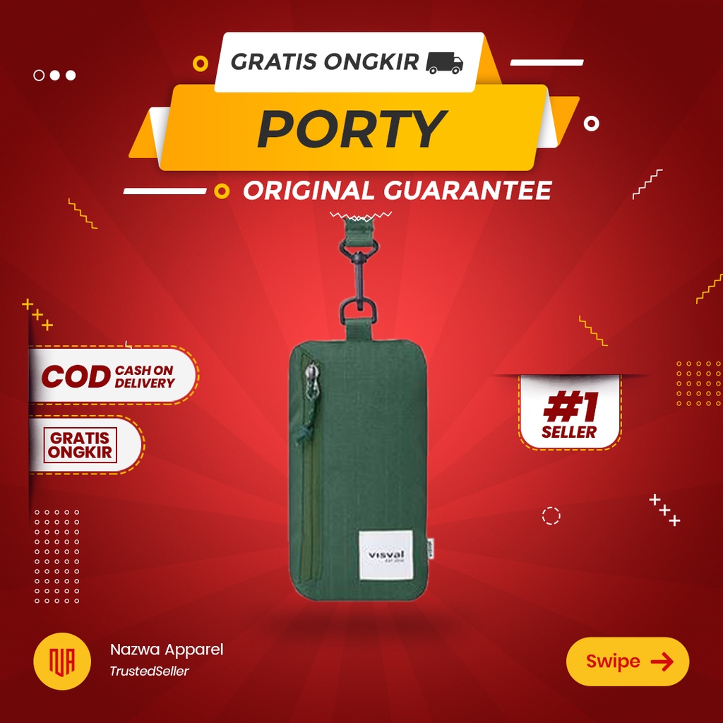 TAS SELEMPANG SLING BAG LANYARD VISVAL PORTY OLIVE