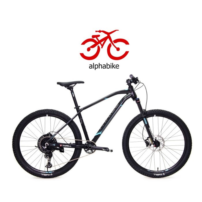 SEPEDA GUNUNG MTB THRILL 27.5 VANQUISH AL ELITE 11 SPEED SATIN BLACK