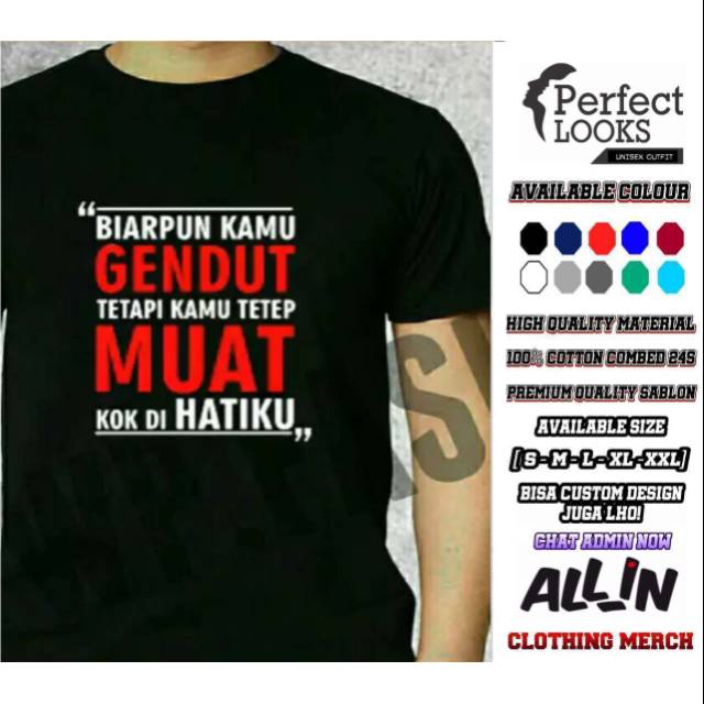 Tulisan Lucu Sablon Kaos