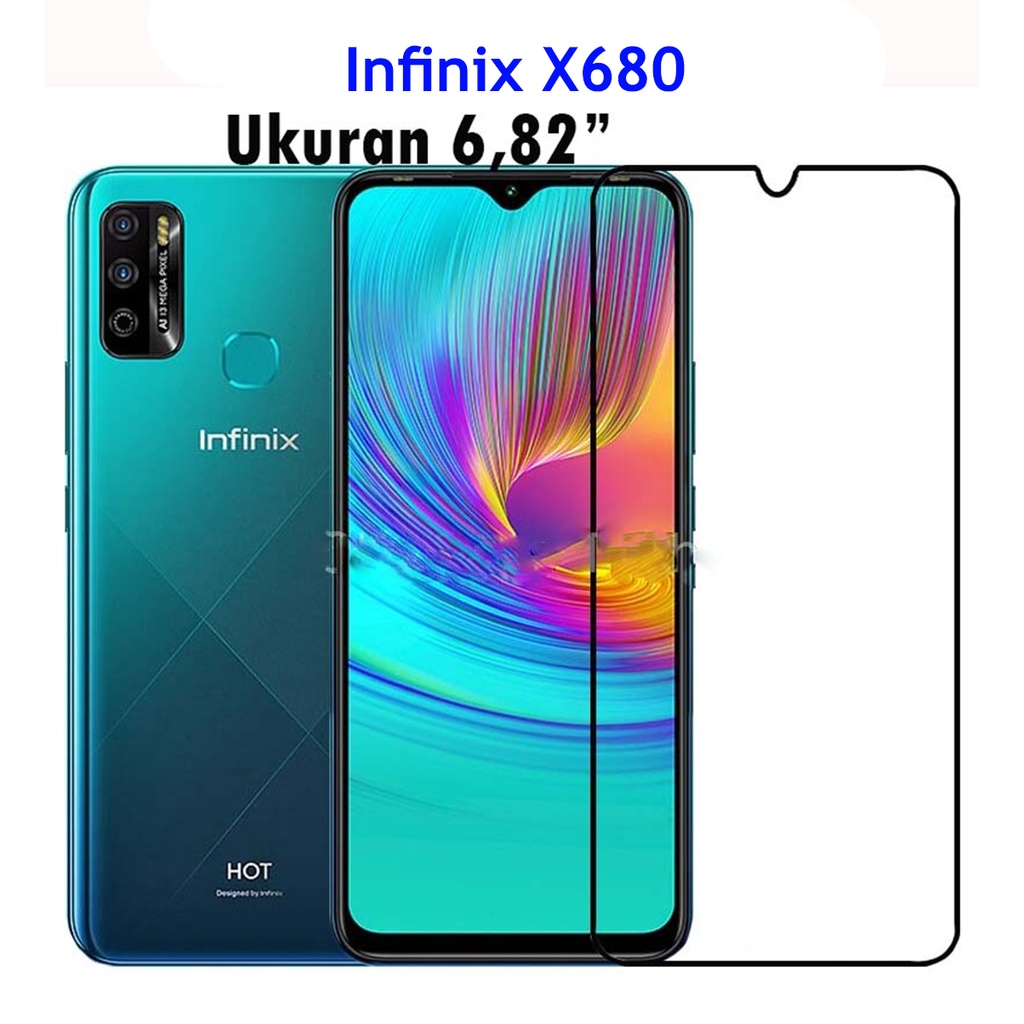 Tempered Glass Infinix X680 Full Cover / Full Screen Protector Anti Gores