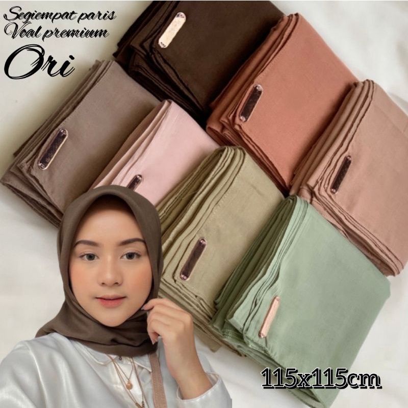PARIS PREMIUM Hijab Segi Empat Paris Polos TEBAL TIDAK NERAWANG Jilbab PARIS TEBAL NECI EMPAT SISI