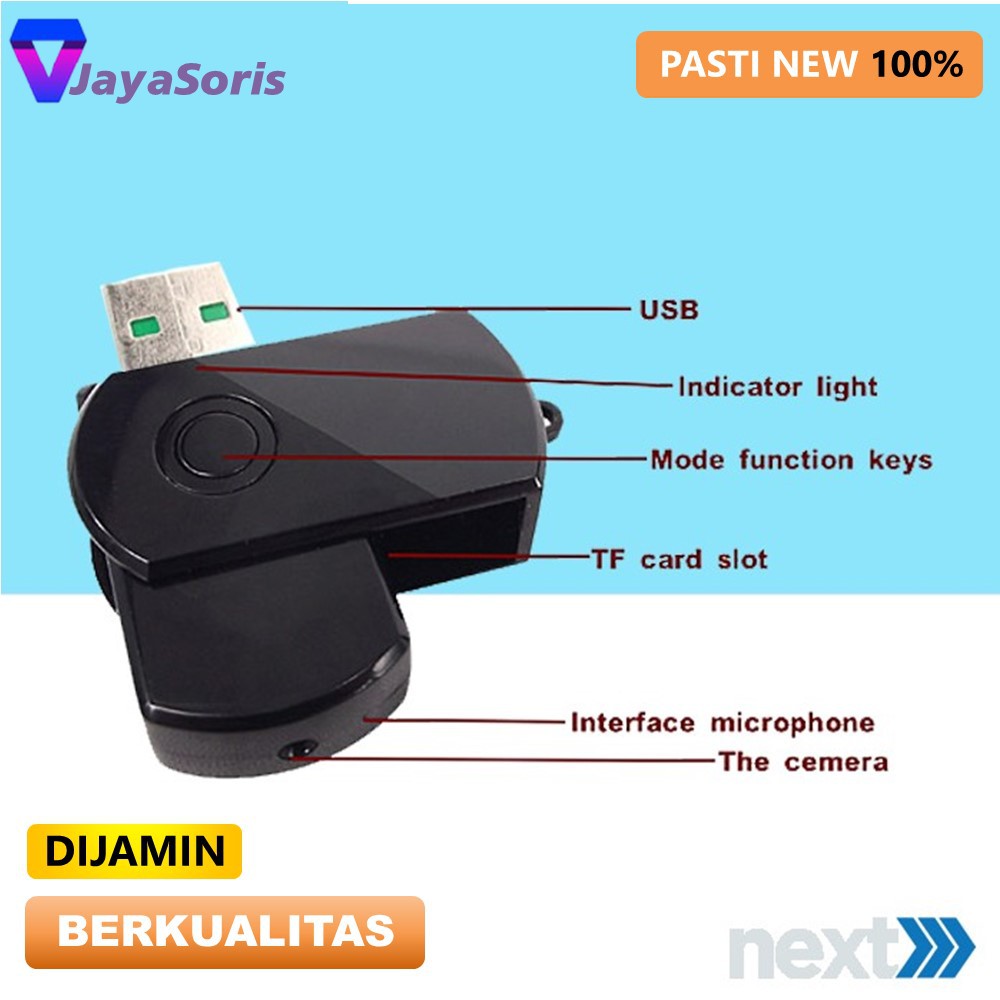 KAMERA PENGINTAI MINI TERSEMBUNYI CAMERA CCTV KECIL MINI TANPA KABEL SPY CAM CAMERA BENTUK USB JS132