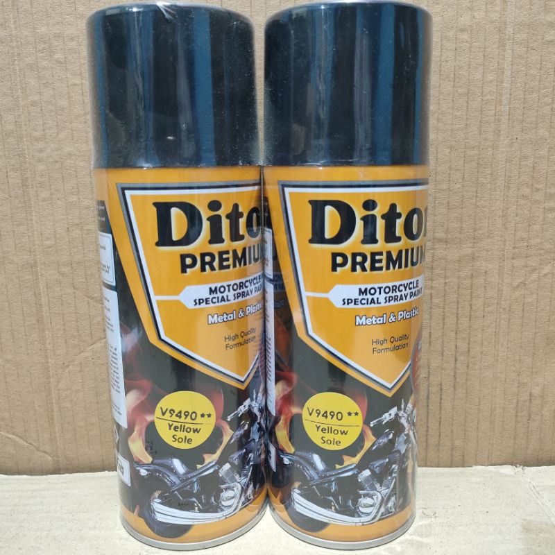 Pilok Pilox Cat Diton Premium Yellow Sole 9490 V9490 Kuning Sol 400cc Cat Semprot Diton Premium Tahan Bensin Cepat Kering