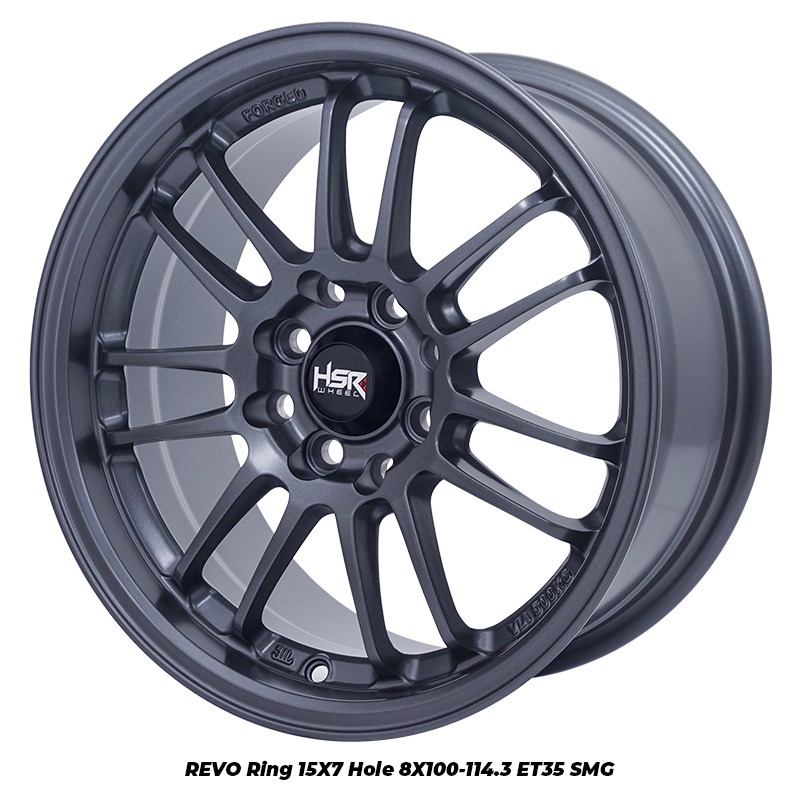 PAKET velg racing REVO HSR R15 dengan ban 185 60 R15 FORCEUM HENA tinggal pasang Paket promo velg mo