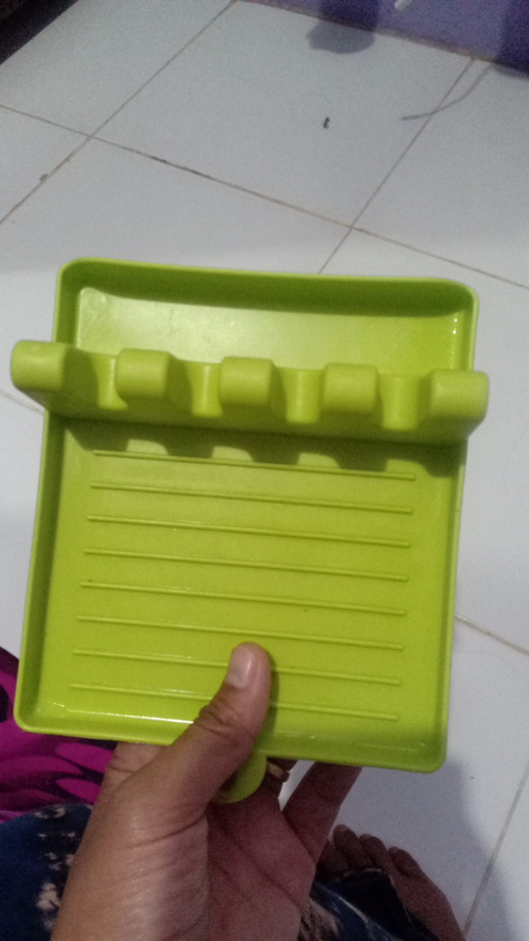 Tempat Tatakan Spatula Sutil Rak Wadah Alas Sutil Spatula Holder Tutup Panci Peralatan Masak Hp883m