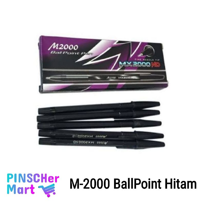 Pulpen BallPoint M2000 Hitam MX2000 ND (12 PCS) Per Pack