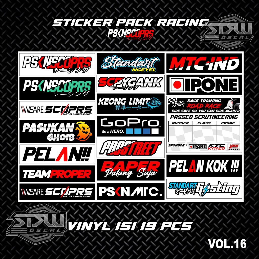 Sticker Racing Scoopy Stiker Motor Scoopy Variasi